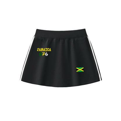 Jamaica Flag Themed Taped Cooling Performance Short Skirt