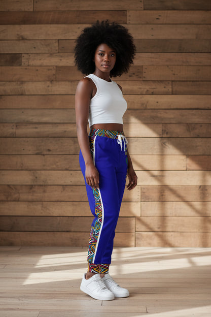 Afro Music Cartoon Art Athletic Joggers, Unisex Sweatpants, African Dance Jogging Pants