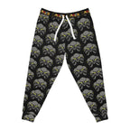 Unisex Gothic Skull-Print Athletic Joggers, Contemporary Loungewear, Casual Fitness Trousers Printify