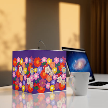 Floral Cube Lamp — Colorful Daisy Light Cube for Bedroom & Nursery