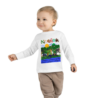 Panther Themed Toddler Tee, Wildlife Graphic Long Sleeve Shirt, Jungle Cat Children's Top
