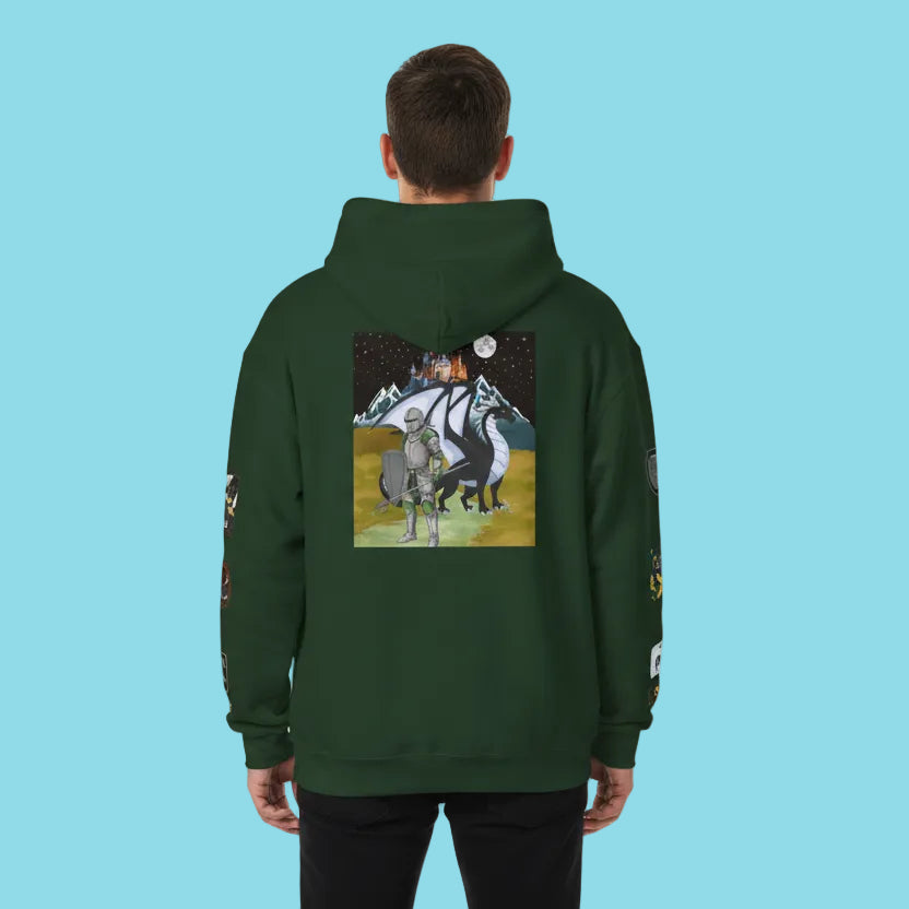 Medieval Themed Hoodie, Knights and Dragon Fans, Unisex Sweatshirt, Cosplay Costume Printify