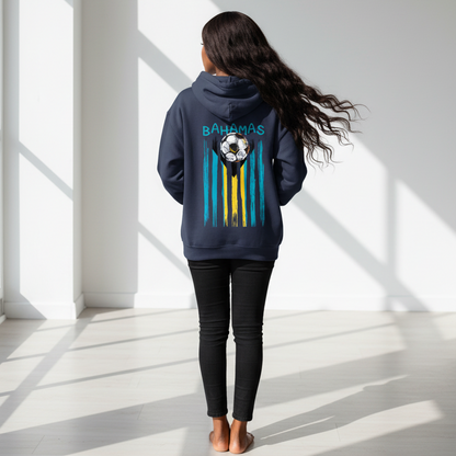 Bahamas Flag Themed Graphic Oversize Fleeced Unisex Hoodie