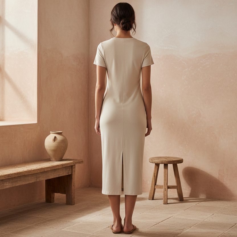 Women's V-Neck Short Sleeve Long Maxi Dress