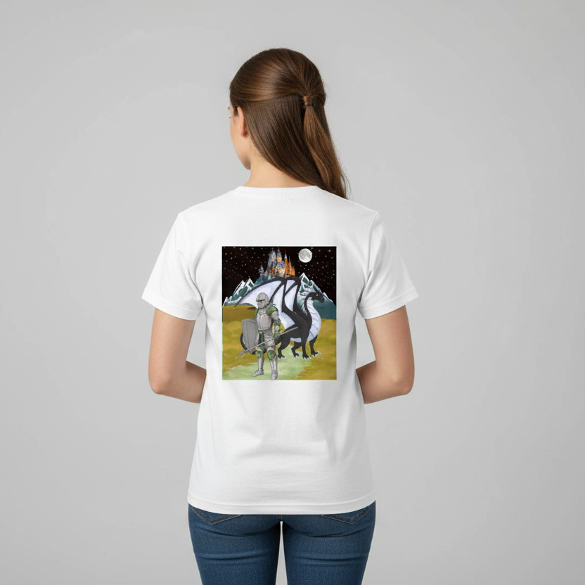 Medieval Themed Tee, Knights and Dragon Fans, Unisex Graphic T-shirt ODMPOD