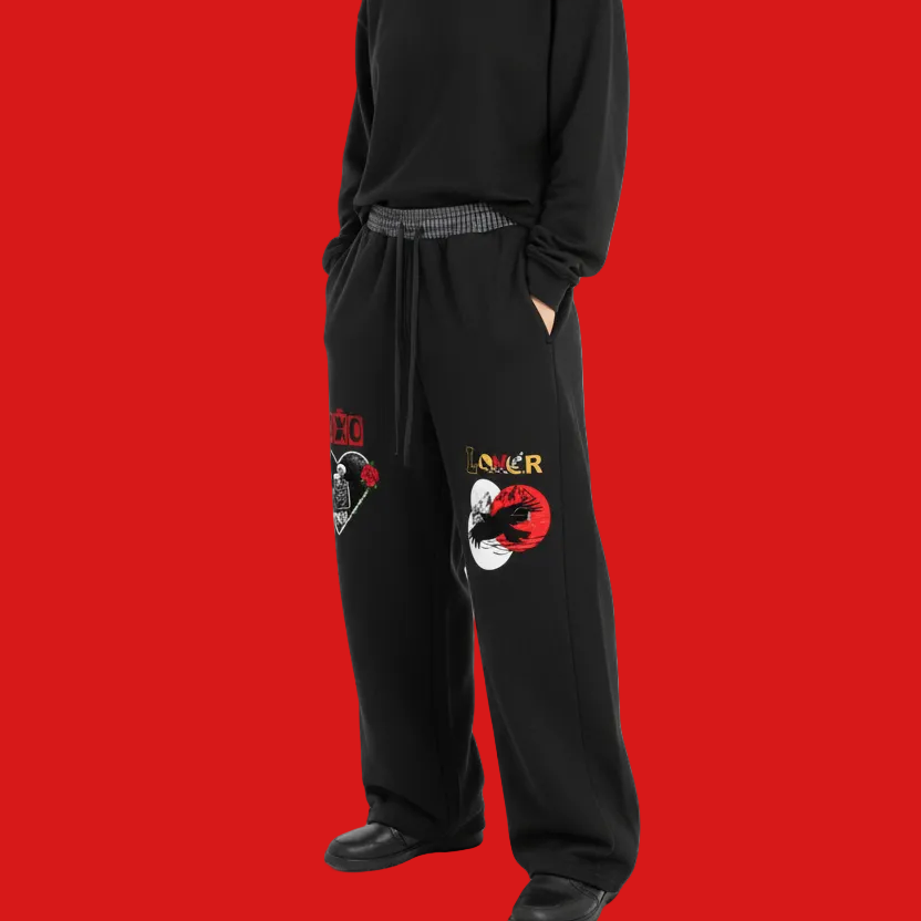 Plaid Waistband Barrel Sweatpants