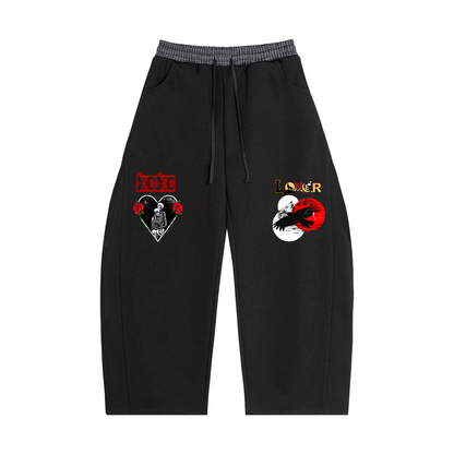 Plaid Waistband Barrel Sweatpants