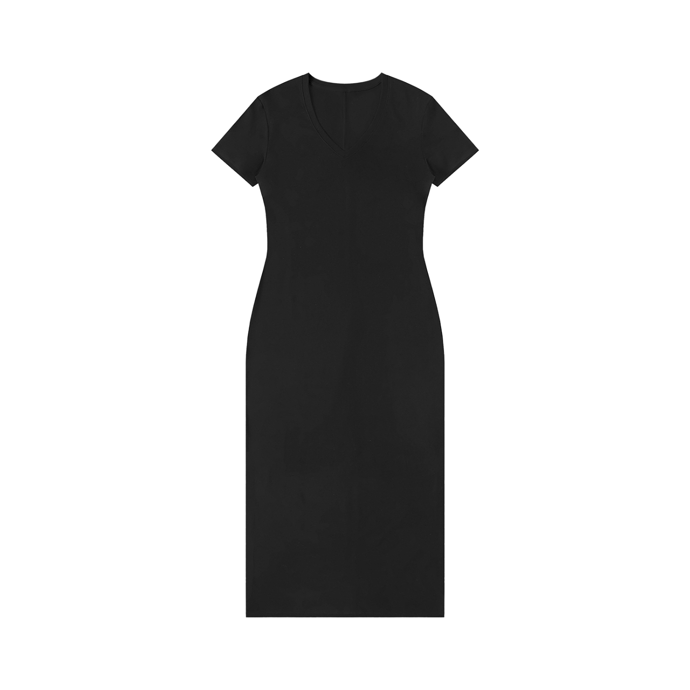Women's V-Neck Short Sleeve Long Maxi Dress