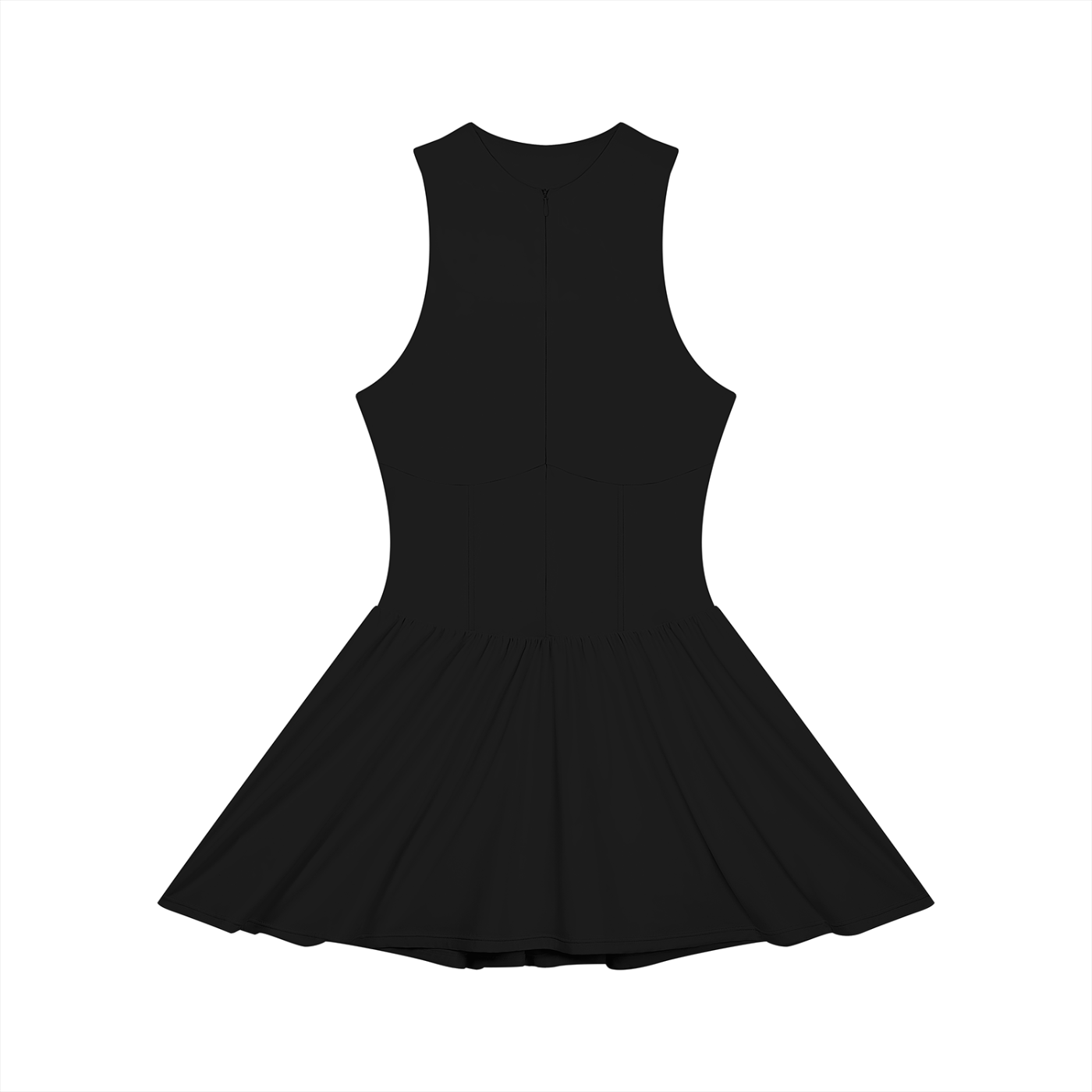 Women’s Ruched Sleeveless Full-Zip Summer  Dress