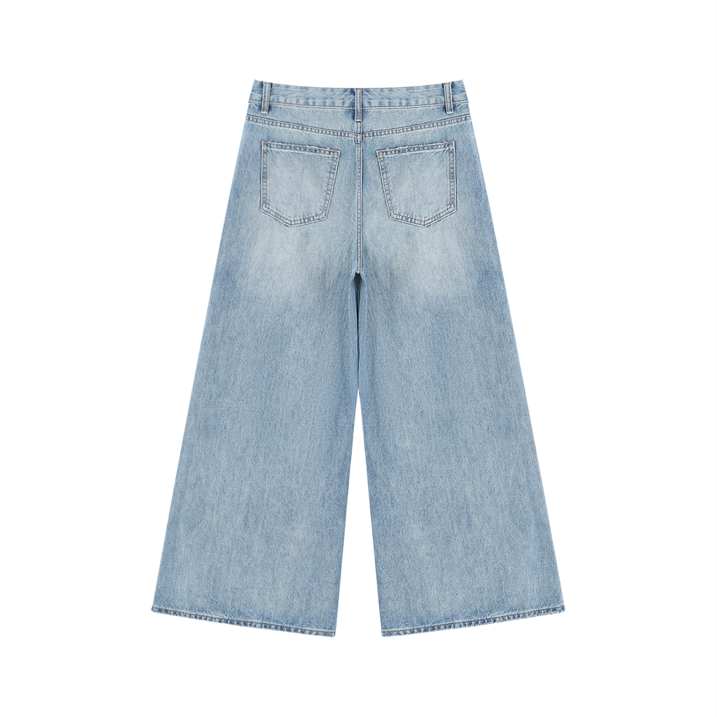 Afro Queen Graphic Women's Vintage Wash Distressed Wide Leg Jeans