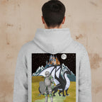 Unisex Medieval Themed Oversize Fleeced Hoodie, Knights and Dragon Fans ODMPOD