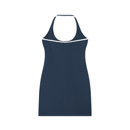 Haiti Flag Art Women's Binding Tight Halter Dress