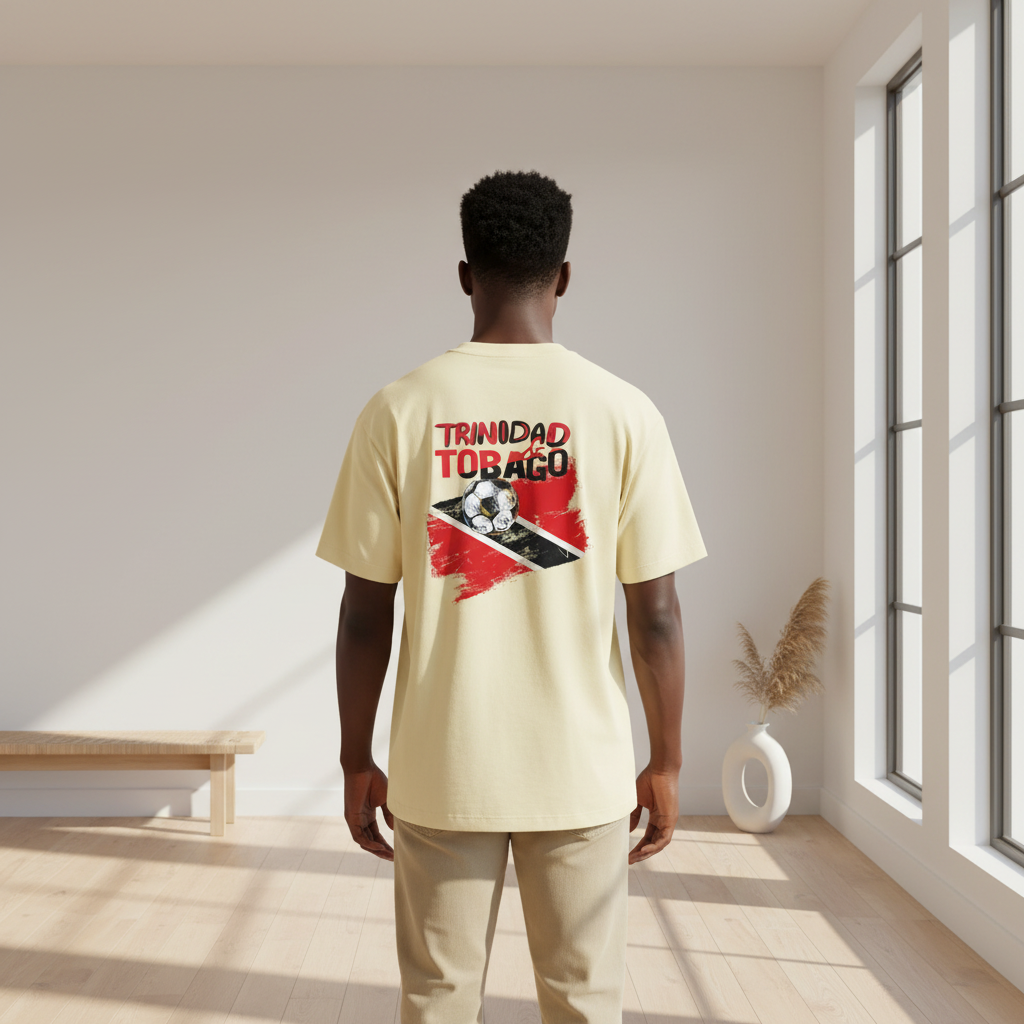 Trinidad Flag Themed Graphic Unisex Oversized T-Shirt