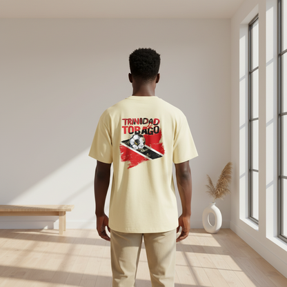 Trinidad Flag Themed Graphic Unisex Oversized T-Shirt
