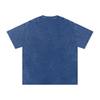 Unisex Oversized Cotton T-Shirt with Graphic Alien Art in Snow Wash