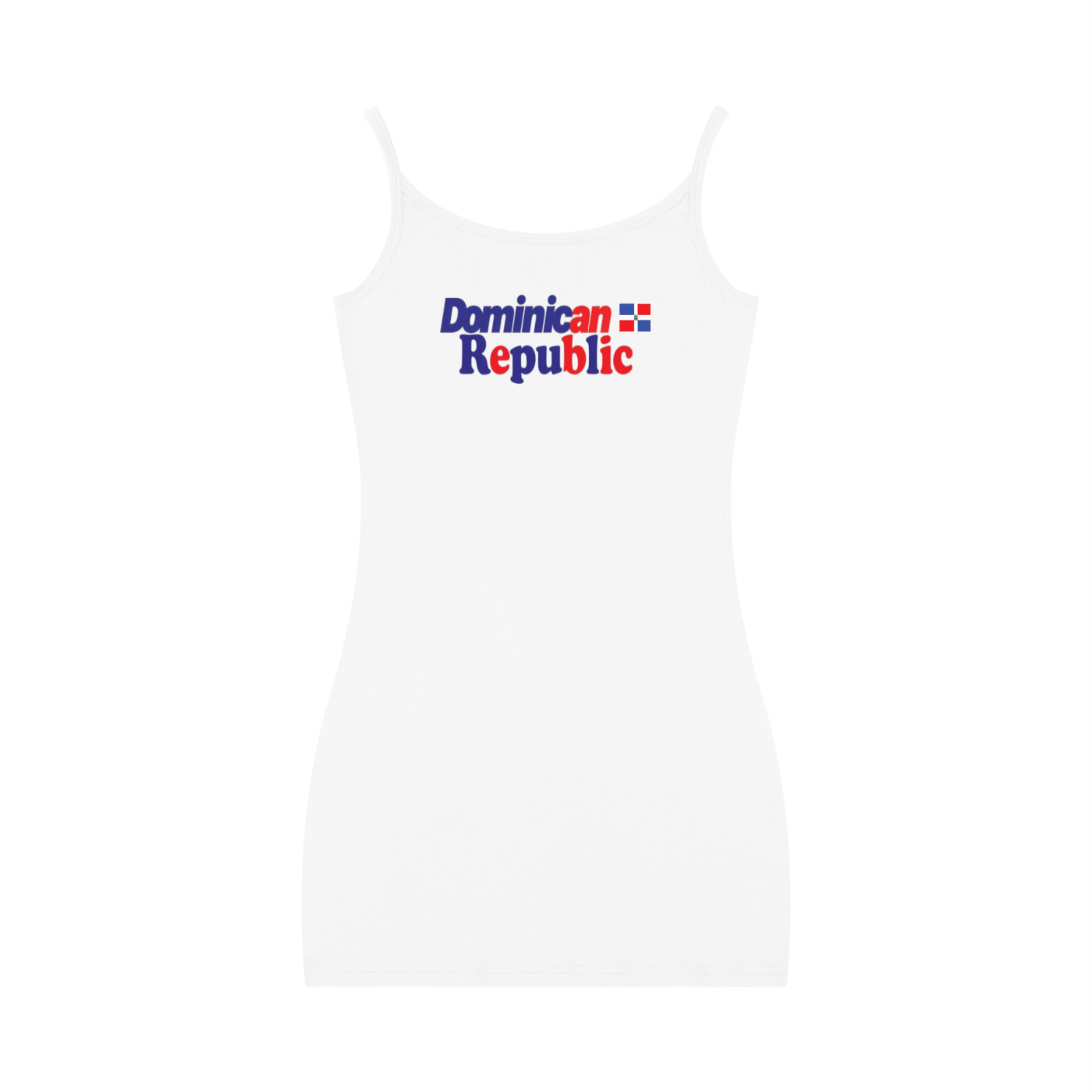 Dominican Republic Flag Themed Women's Solid Tight Sleeveless Dress