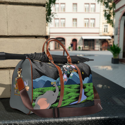 Elephant Adventure Waterproof Travel Bag - Nature-Inspired Design for Eco-Friendly Travelers