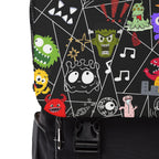 Monsters Cartoon Graphic Backpack — Colorful Shoulder Bag Printify