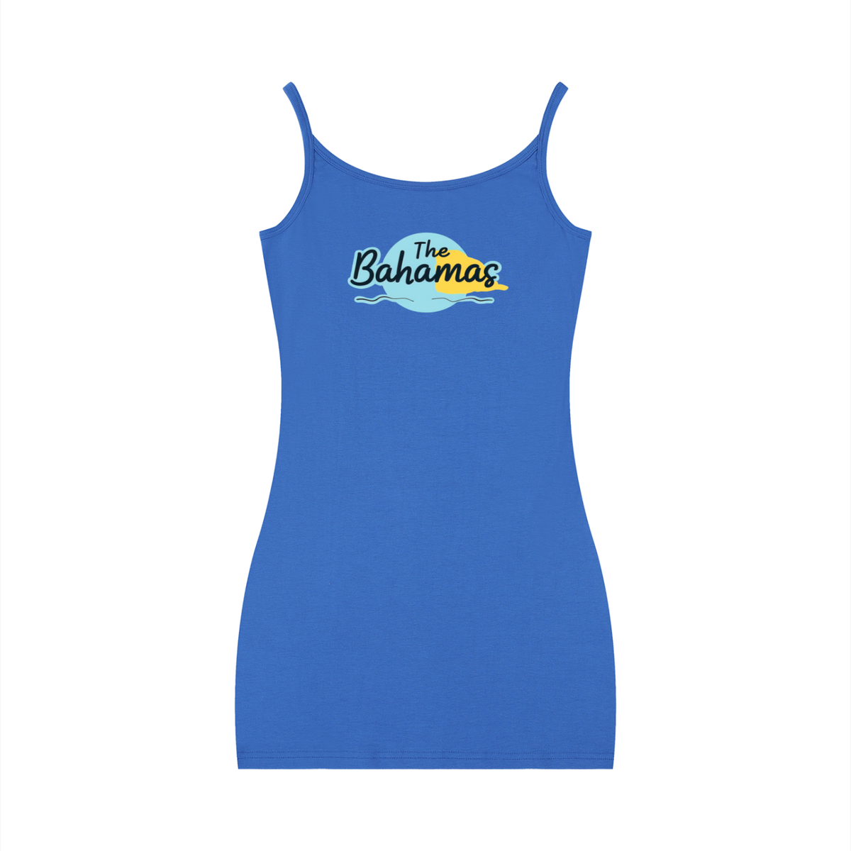 Bahamas Flag Art Women's Solid Tight Sleeveless Dress
