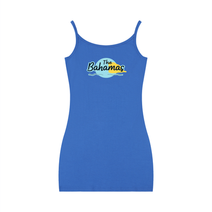 Bahamas Flag Art Women's Solid Tight Sleeveless Dress