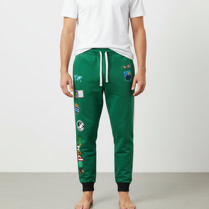Graphic Travel-Inspired Athletic Unisex Joggers, Casual Fitness Pants