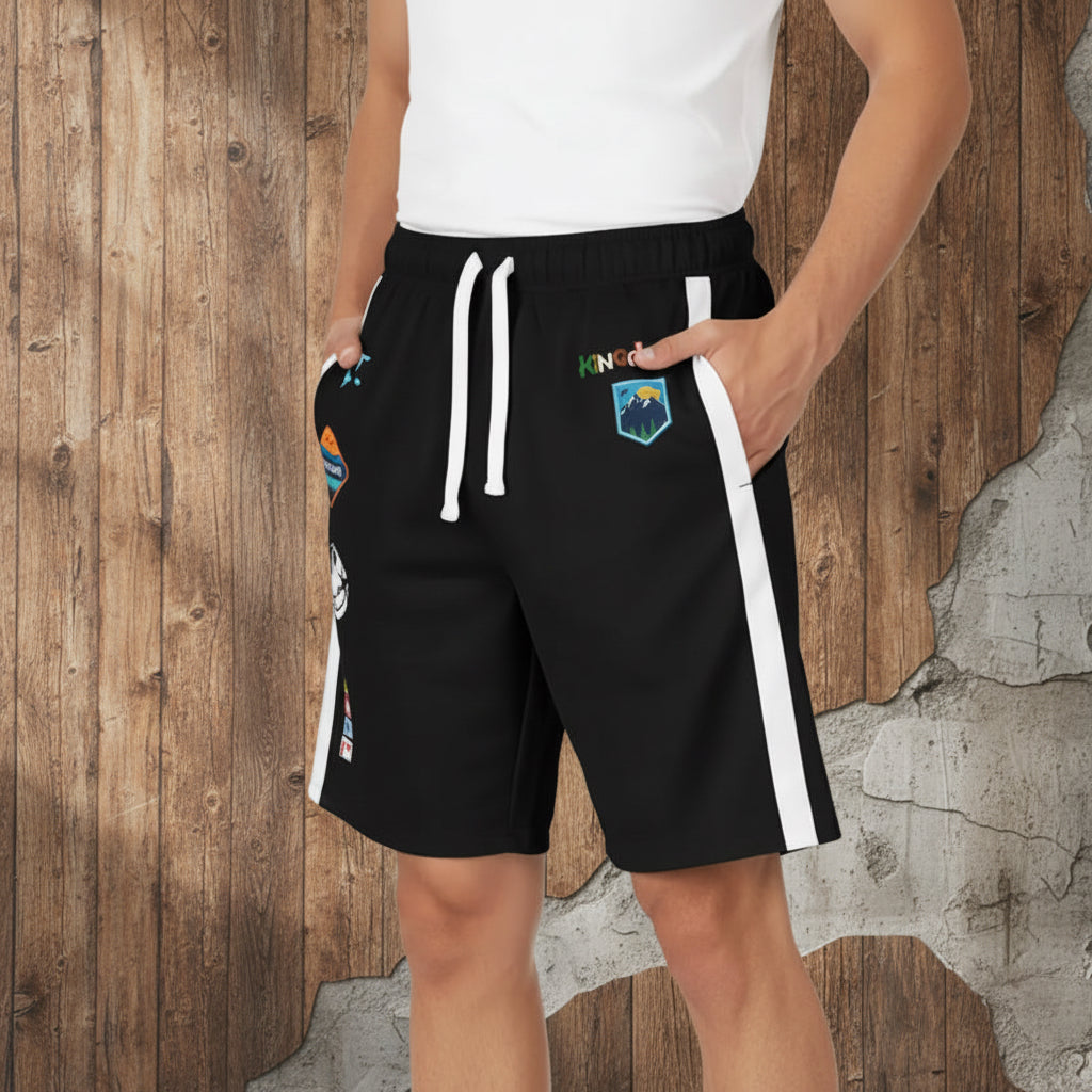Unisex Adventure-Inspired Athletic Shorts, Casual Gym Wear, Perfect for Summer Activities Printify