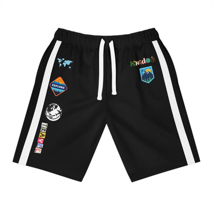 Unisex Adventure-Inspired Athletic Shorts, Casual Gym Wear, Perfect for Summer Activities