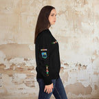 Explorer Themed Graphic Women's Bomber Jacket - Travel Enthusiast Vacation Mode Printify