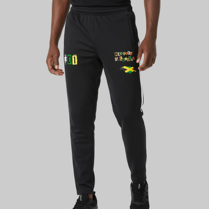 Jamaican Flag Themed Unisex Side Stripe Running Pants