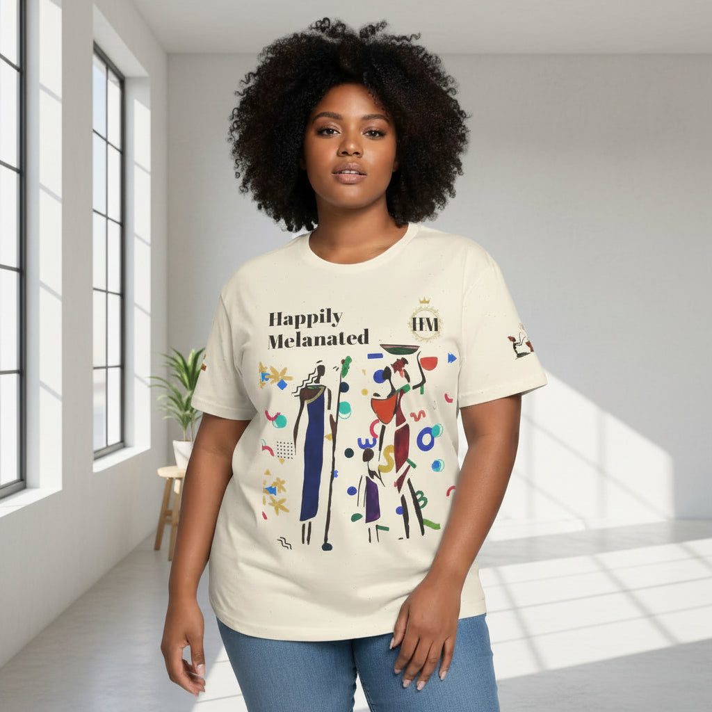 Ethnic Family Doodle Unisex Tee, Handcrafted Tshirt, Unique Family Shirt, Cultural Graphic Teee Printify
