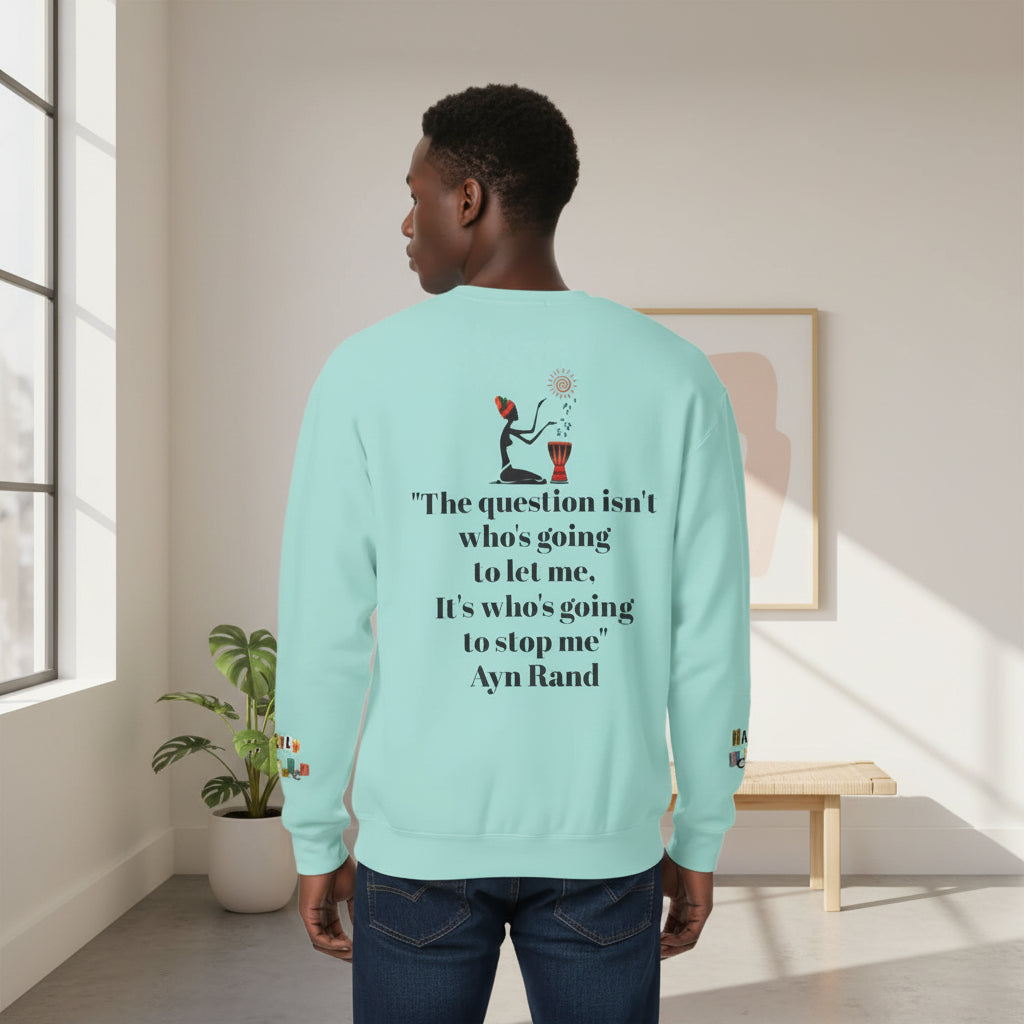 Afro Art Unisex Lightweight Crewneck Sweatshirt