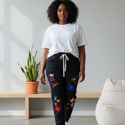 Colorful Graphic Unisex Essential Heavyweight Cotton Sweatpants
