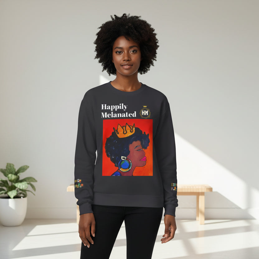 Afrocentric Graphic Sweatshirt - Black Art Unisex Lightweight Crewneck Printify