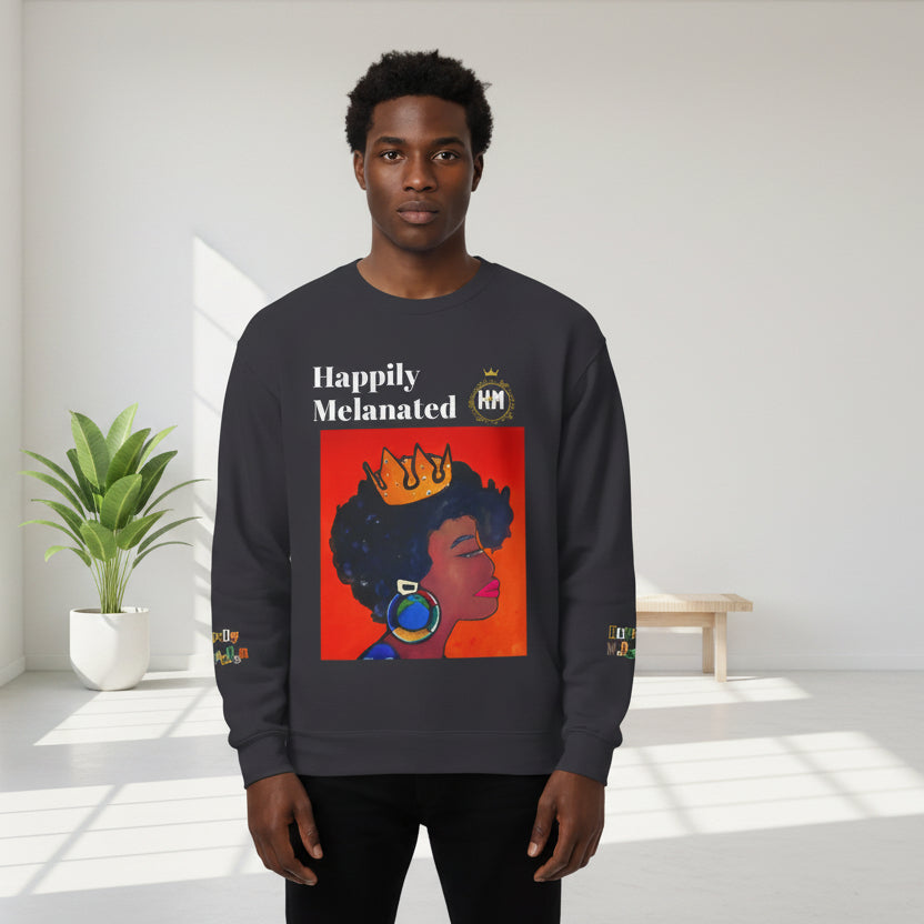 Afrocentric Graphic Sweatshirt - Black Art Unisex Lightweight Crewneck