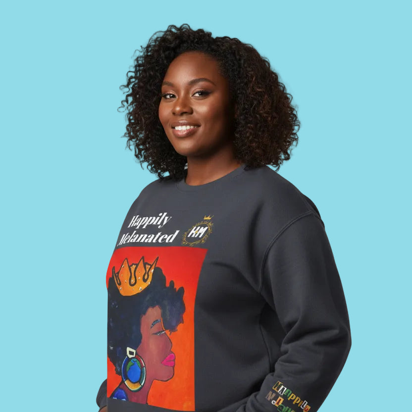 Afrocentric Graphic Sweatshirt - Black Art Unisex Lightweight Crewneck