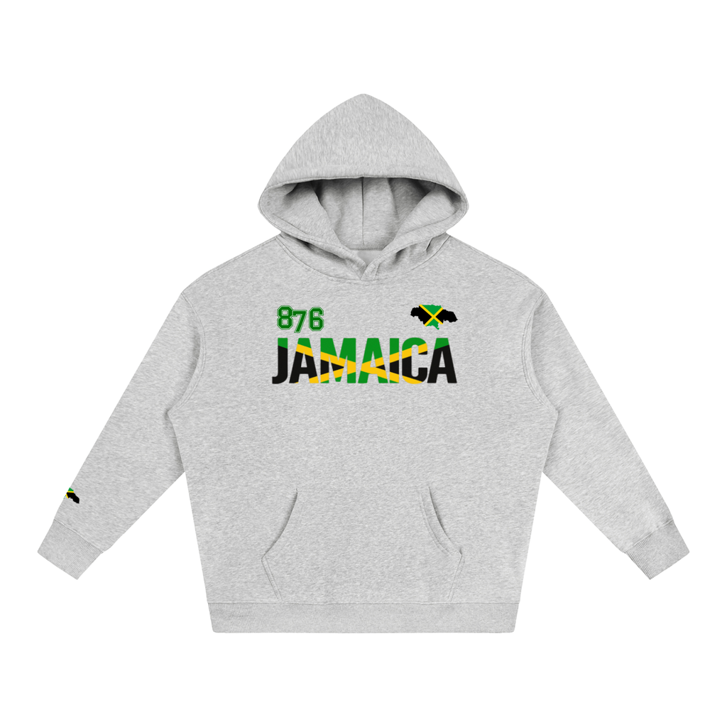 Jamaican Pride and Flag Themed Graphic Fleeced Unisex Hoodie