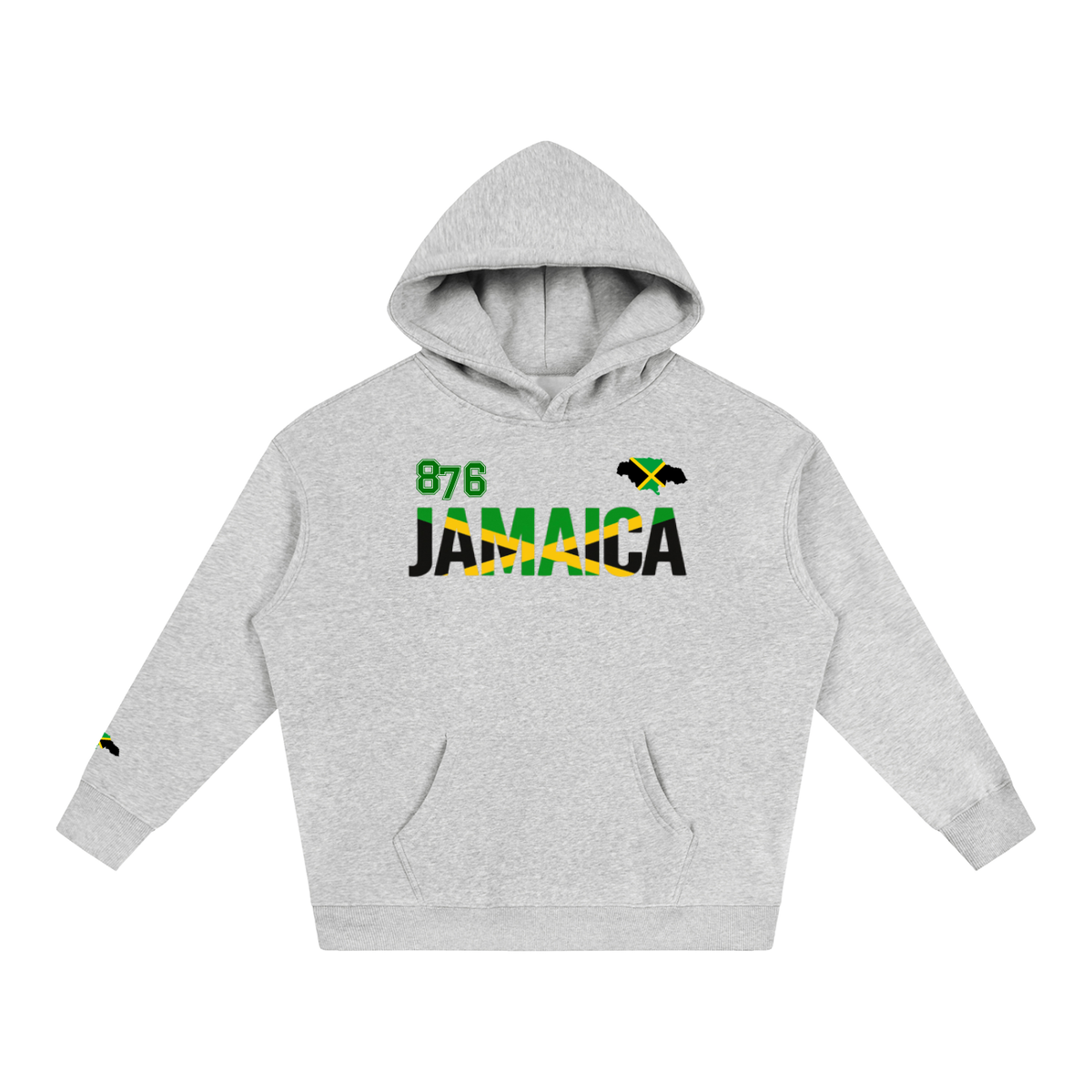 Jamaican Pride and Flag Themed Graphic Fleeced Unisex Hoodie