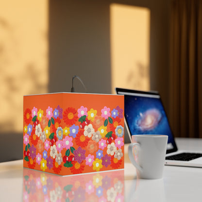 Floral Cube Lamp — Colorful Daisy Light Cube for Bedroom & Nursery