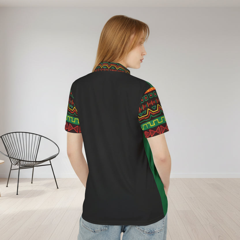 African Print Polo Shirt — Bold Kente-Inspired Pattern
