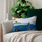 Ocean Adventure Lumbar Pillow - Nautical Marine Decor for Home Printify