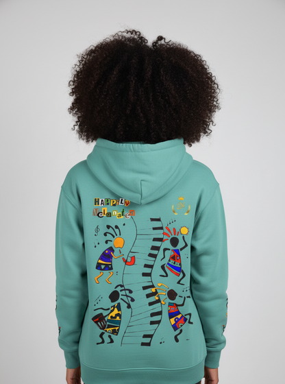 Afro Music Cartoon Unisex Oversize Fleeced Hoodie