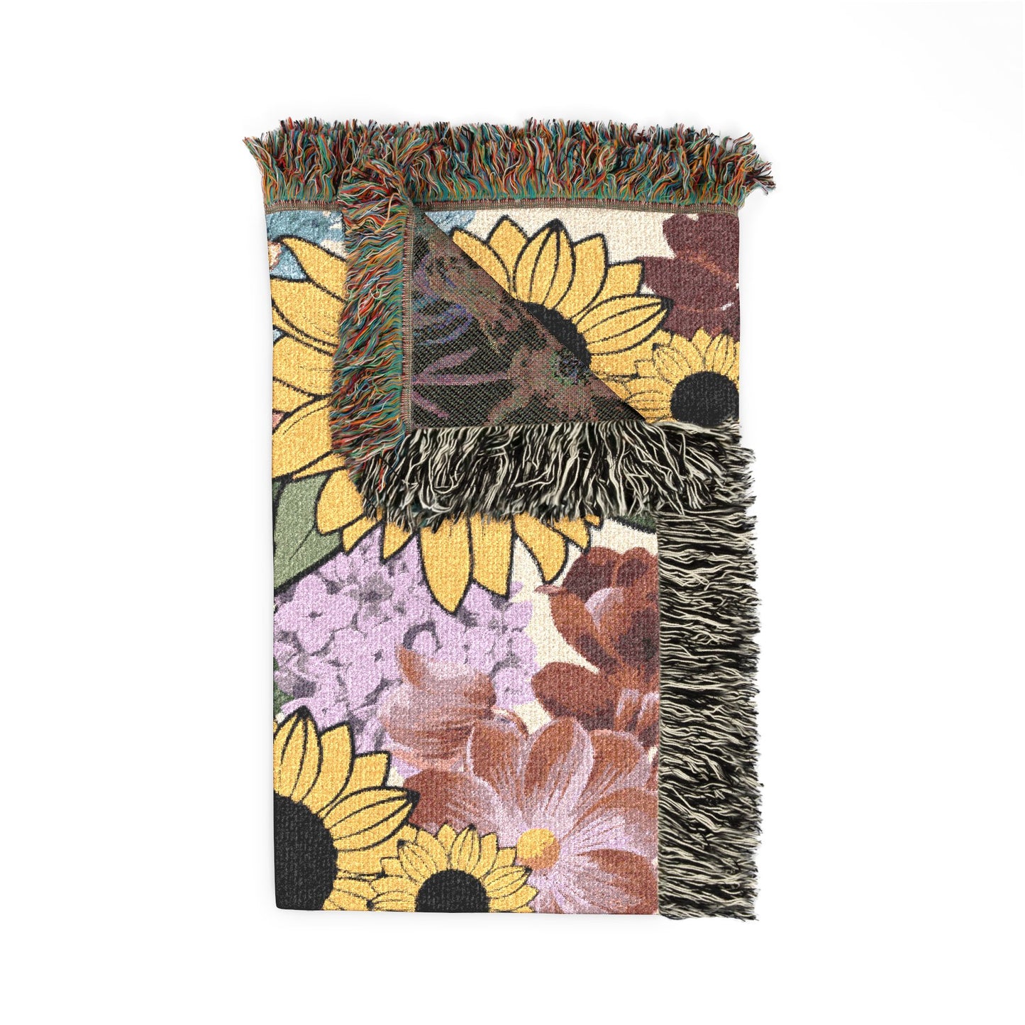 Sunflower Woven Throw Blanket — Cozy Floral Tapestry for Living Room & Gift
