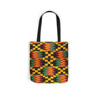 Kente Pattern Canvas Tote Bag — Vibrant African Print Market Tote Printify