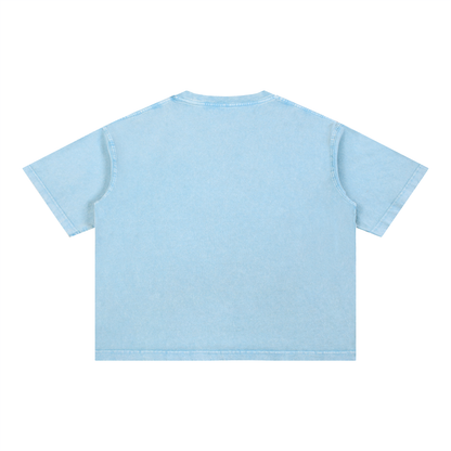 Graphic Ramen Art  Mineral Wash Boxy Cotton Unisex T-Shirt