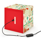 Japanese Floral Cube Lamp — Vintage Sakura Pattern Light Cube Printify