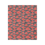 Red Cloud Swirl Velveteen Blanket — Plush Microfiber Throw Printify
