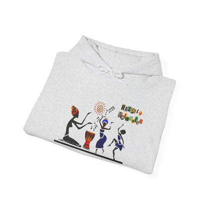 Ethnic Streetwear Unisex Heavy Blend, Hand-Drawn Tribal Music Art, Daily Wear