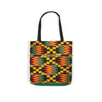 Kente Pattern Canvas Tote Bag — Vibrant African Print Market Tote Printify