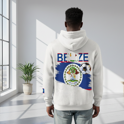 Belize Flag Themed Graphic Oversize Fleeced Unisex  Hoodie