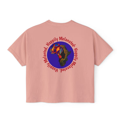 Women's Afrocentric Art Graphic Oversized Boxy T-shirt